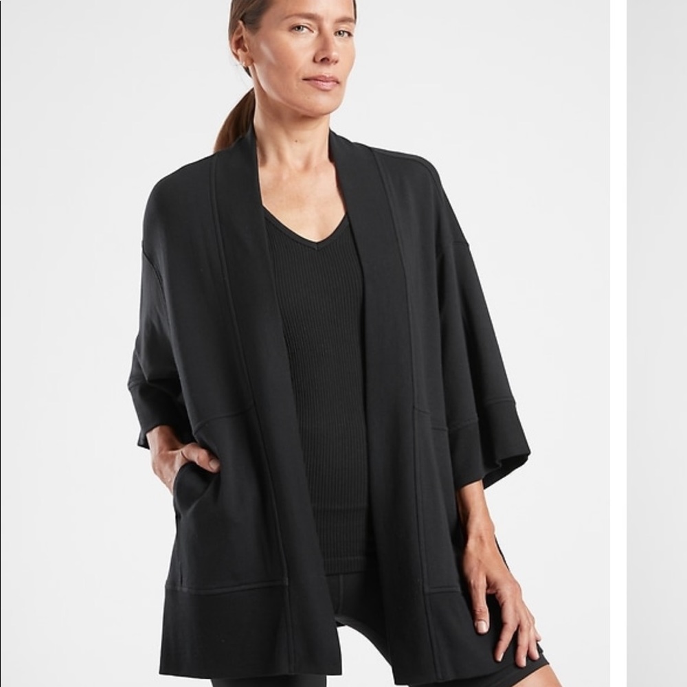 Athleta Lotus Wrap Cardigan | Black